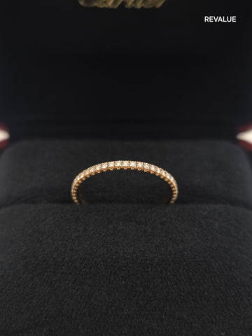 CARTIER 18Kローズゴールドダイヤパヴェウェディングリング B4210500 152244819