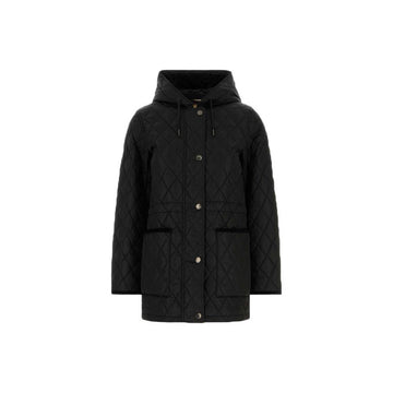 BURBERRY ダイヤモンドキルティングフードジャケット ブラック 8110531 152303669