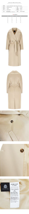 MaxMara Belted Double Coat Ivory 2615011041 042 152303696 [P]