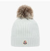 MONCLER Pompom Kinder Beanie mit Logo-Patch (für Erwachsene tragbar) 152195127 [P]