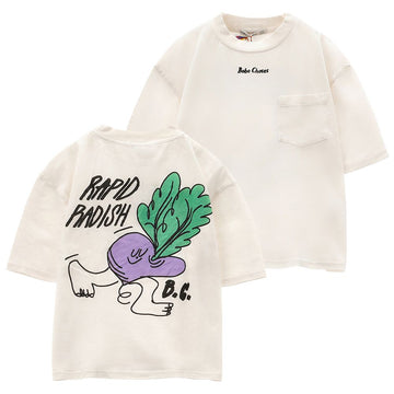 BOBO CHOSES 26SS ラピッドラディッシュ オーバー 半袖 Tシャツ B126AC019 199 152309892