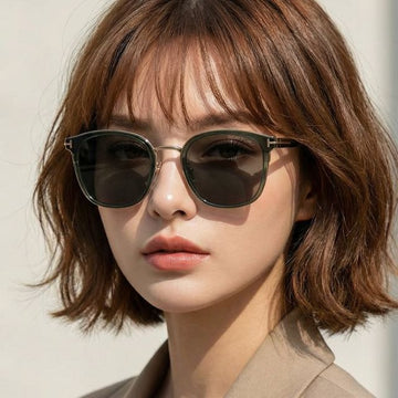 TOM FORD Sonnenbrille TF1243 K 20A Luxus Transparent Horn Rahmen Asiatische Passform Daily Unisex 150696395