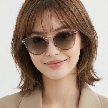 TOM FORD TF1244 K 45F サングラス ブラウン ラグジュアリーファッション ラウンド 男女兼用 アジアフィット 150696337