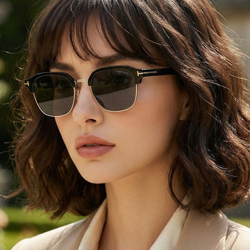 TOM FORD サングラス TF1166K 01A ブラック ゴールド ハーフフレーム ファッション ラグジュアリー スクエア アジアフィット 147659615