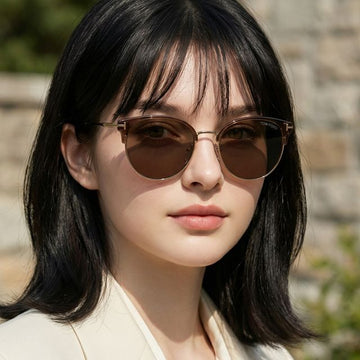 Tom Ford Sunglasses TF898K 45E Women's Fashion Round Clear Brown Frame Luxury 73938705