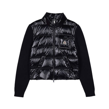 MONCLER 女性用パディングミックスジップカーディガン 152314646