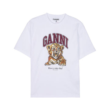 GANNI A1050060 151 SS26 Damen Bead Tiger T-Shirt 152314677