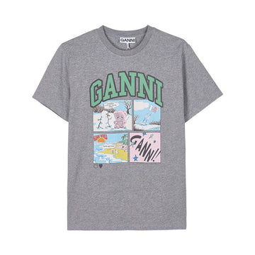 GANNI 女性用ベアコミックテディTシャツ A1050070 920 SS26 152314678