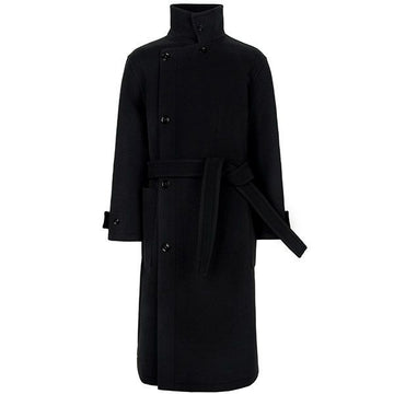 LEMAIRE Black Warp Wrap Wool Coat 25FW 999(M/L) 152323477