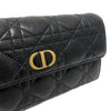 DIOR Schwarze Cannage Caro Geldbörse H00239 152323566 [P]