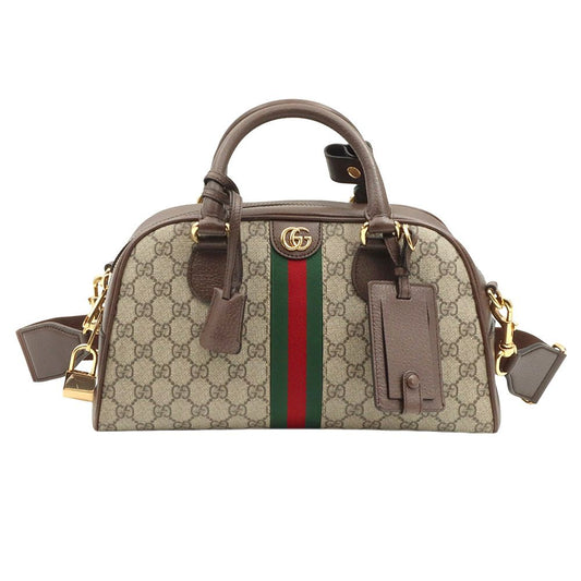 GUCCI キャンバスWEBオフィディア金具GGミディアムトップハンドル2WAY / 724575 152324267
