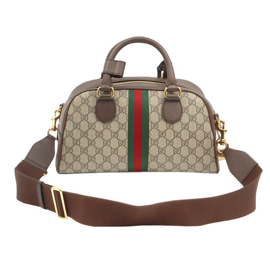 GUCCI キャンバスWEBオフィディア金具GGミディアムトップハンドル2WAY / 724575 152324267