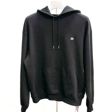 CELINE ルーズ コットン カシミヤ ブラック フーディ L 152367550