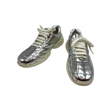 MIU MIU キルティングメタリックレディーススニーカー 38 152378295