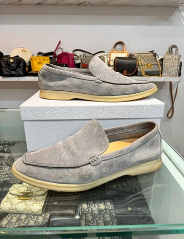 LORO PIANA (42) Sommerwalker Loafer Blaugrau 152430180