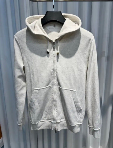 Brunello Cucinelli Drawstring Hooded Zip-Up 152430626