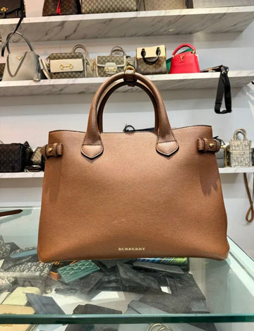 BURBERRY ハウスチェック ブラウン ミディアム トート＆ショルダーバッグ 39807941 152432697