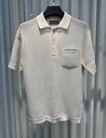DIOR (M) コットン ニット 半袖 カラーティ 152432703