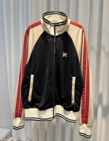 Palm Angels Color Block Monogram Track Jacket Black 152445882