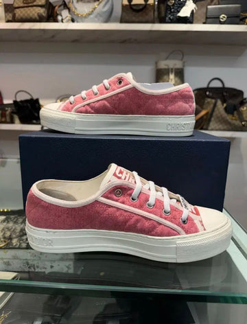 Dior Walk and Cannage Sneakers Pink 38 152447968