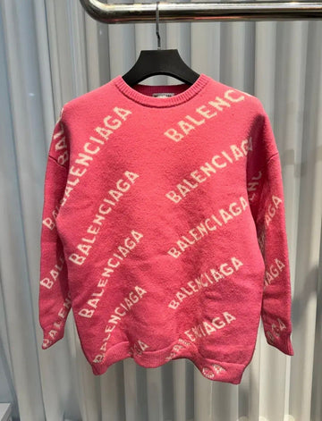 BALENCIAGA (XS) レタリングロゴオールオーバーオーバーフィットニット 152449814