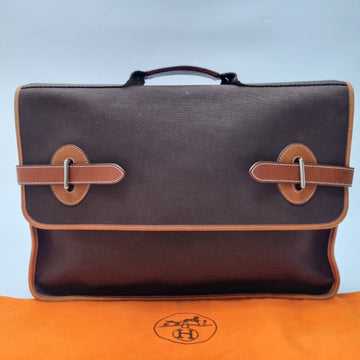 Hermes Buena Ventura MM Toile Officier Briefcase 152464429