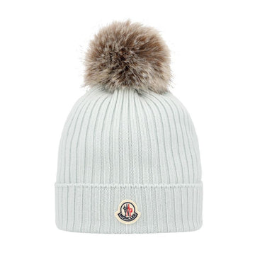 Moncler Logo Patch Pom Pom Kids Beanie (Adult Size Available) 152195127