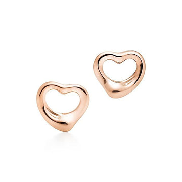 TIFFANY & CO オープンハートスタッドピアス ローズゴールド 11mm 27233945 152528397