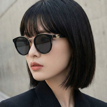 Gucci Sunglasses GG1181SK 002 Luxury Round Classic Double G Asian Fit 62831741