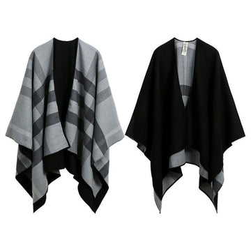 Burberry Reversible Poncho Cape Black 40294041 139638468