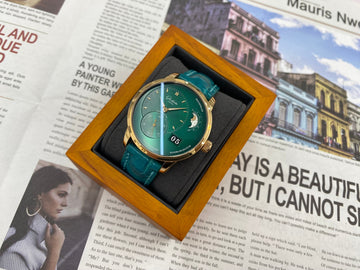 GLASHÜTTE ORIGINAL PanoMatic Luna Grün 18K Roségold 152536847