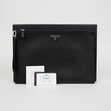PRADA 三角ロゴストラップクラッチ 152197248