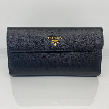 PRADA サフィアーノメタルブラック長財布 152543854