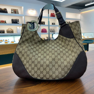 GUCCI インターロッキング G ジャガード ショルダーバッグ ブラウン 203504 152544273