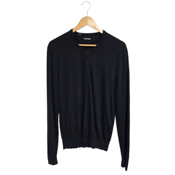 Tom Ford Henley Neck Long Sleeve T-Shirt TFJ987 BV267 152560939