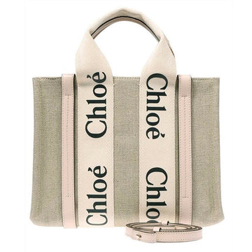 CHLOE Woody Small Tote/Shoulder Bag Zementpink 6J5 60378847
