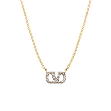 Valentino Garavani V Logo Crystal Necklace 5W2J0Q37 YCW MH5 144731963 [P]