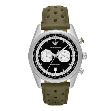 ARMANI AR11709 (レーサー) クロノグラフ メンズ レザー 時計 147444690 [P]