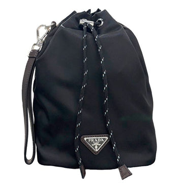 PRADA 三角ロゴリナイロンスピードロックバケットポーチバッグ (2NE067 2HE1 F0002) 152602431