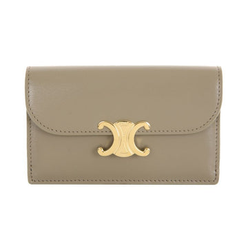 Celine Long Triomphe Calfskin Flap Card Holder 25FW 10P073DPV 18GT 152604418
