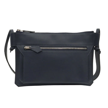 HERMES ブルーニュイ クレマンス レザー シルバープレート ウルトラプラ PM ショルダーバッグ (D刻印) / H078251 152611023