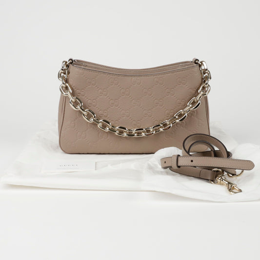 GUCCI 815263 GGエンブレムスモールチェーントートショルダーバッグ 152162660