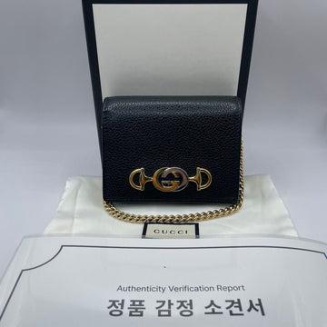 Gucci Jumi Leather Chain Cardholder 570660 152613013