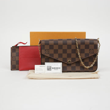 Louis Vuitton Pochette Felicie Chain Clutch Shoulder Crossbody Bag 152232904
