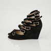 Chloe Multi Strap Wedge Sandals 36.5 152318559 [P]