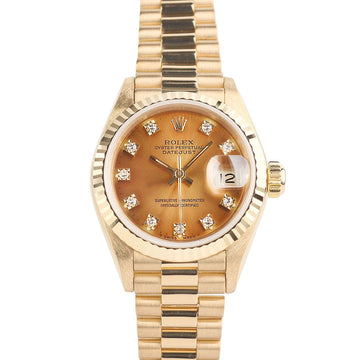 ROLEX 69178G デイトジャスト 26 イエローゴールド 金ケース 10Pダイヤ レディースウォッチ 36607 152656629