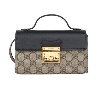 Gucci Supreme Padlock Mini Top Handle Crossbody Bag 652683-1 152657312