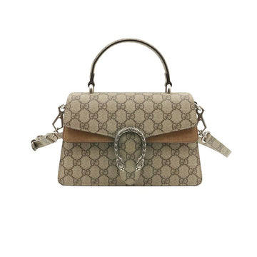 GUCCI Dionysus Small Top Handle 2WAY aus GG Supreme Canvas Beige Wildleder / 739496 152658022