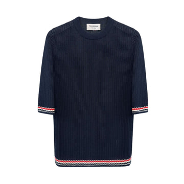 THOM BROWNE 女性用 ポインティル ニット 半袖 Tシャツ FKA458A Y3037 152659896