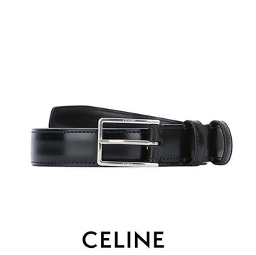 CELINE Herrenledergürtel mit silberner Schnalle Schwarz 45BMH3A01 38SI 152629745